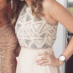 simple white prom dress